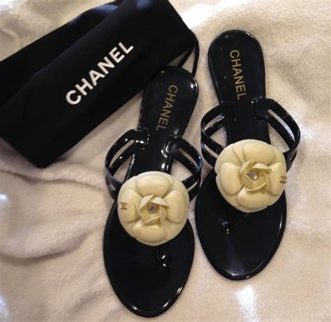 chanel sandals flower|chanel cold trip slide sandals.